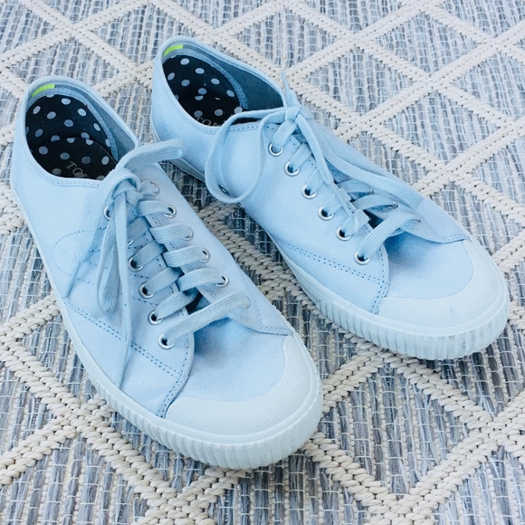 light blue canvas sneakers